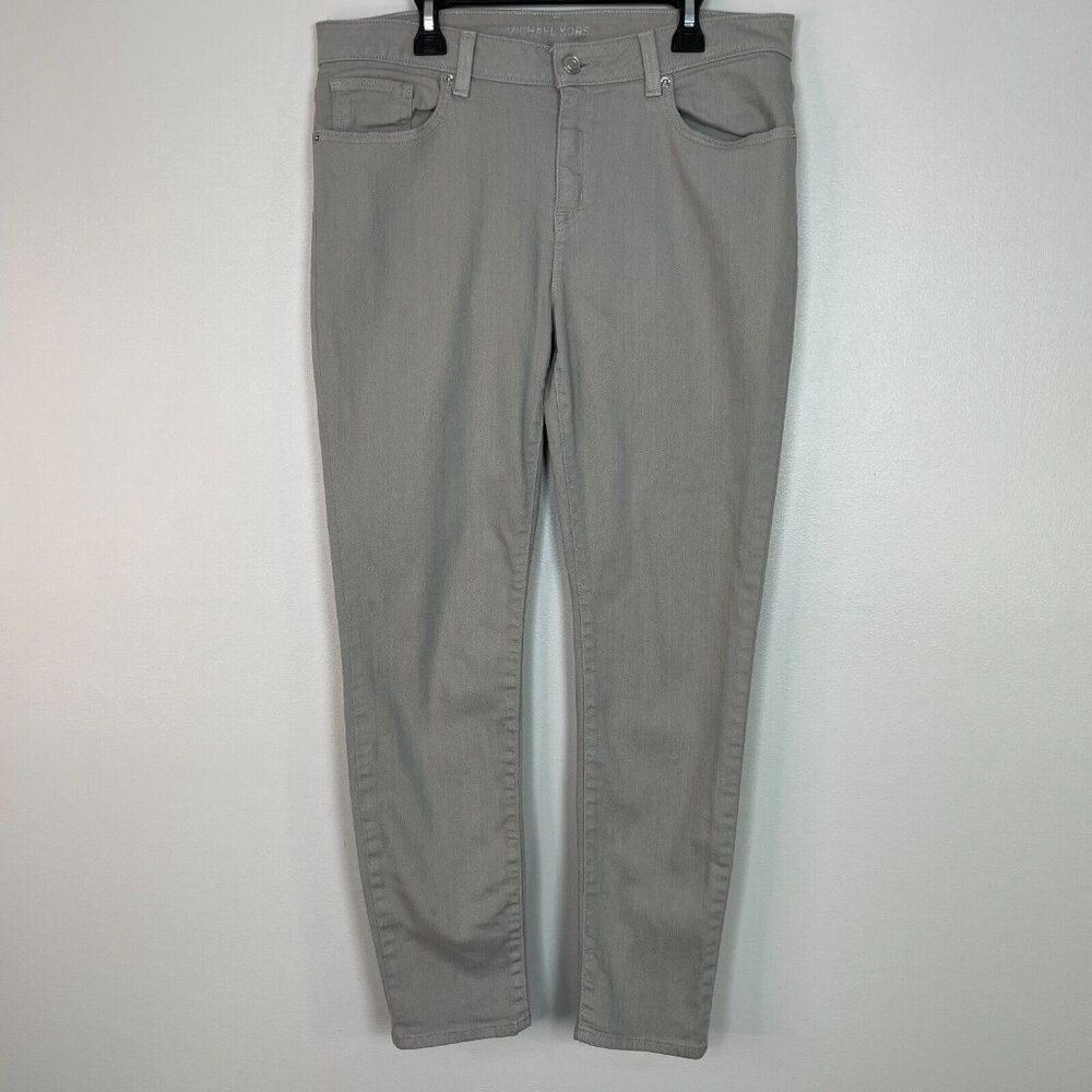 Michael‎ Kors Skinny Jeans 8 Gray Mid-Rise Stretch Women's